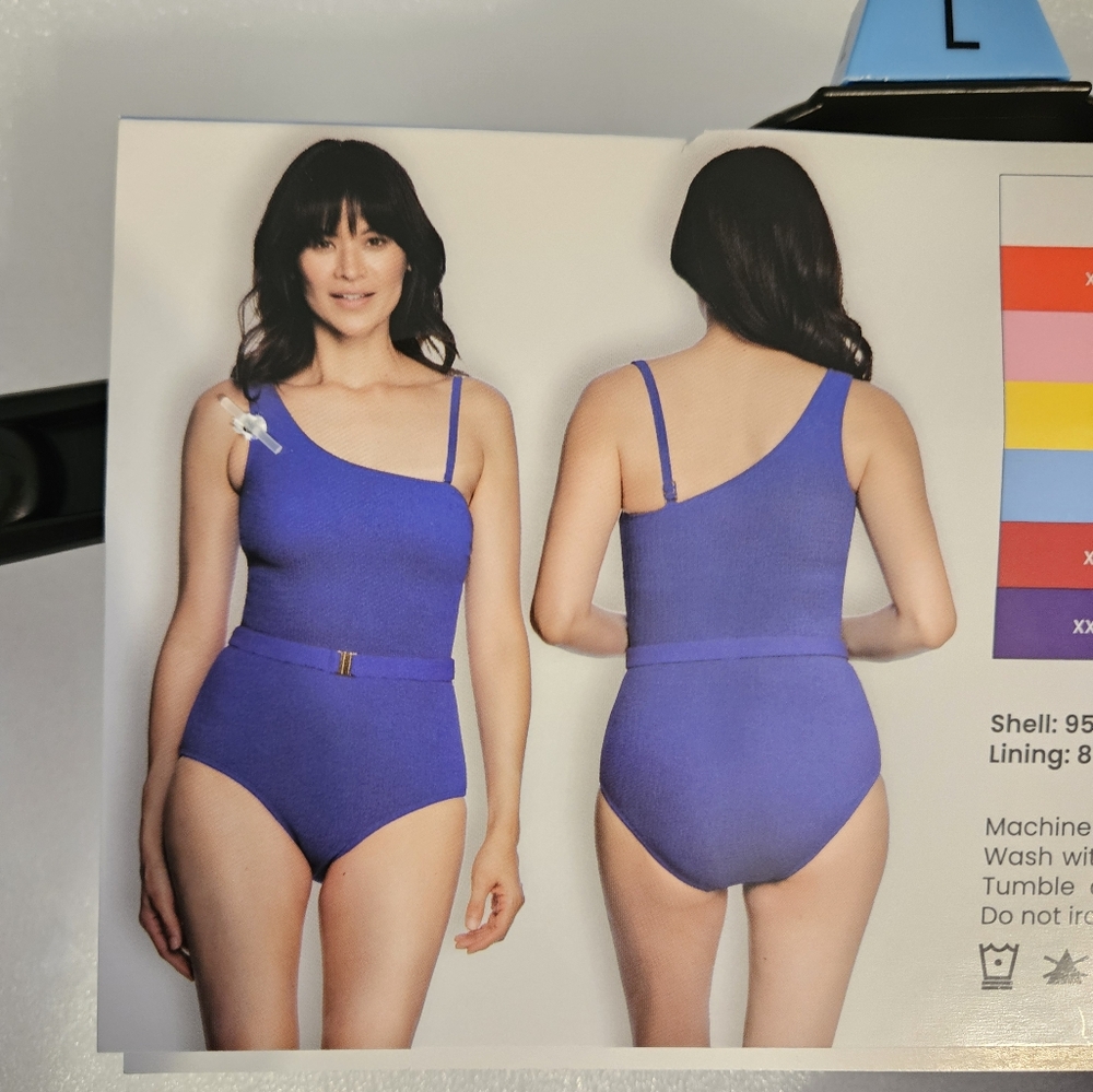 NWT LOFT Blue One-Shoulder Swimsuit